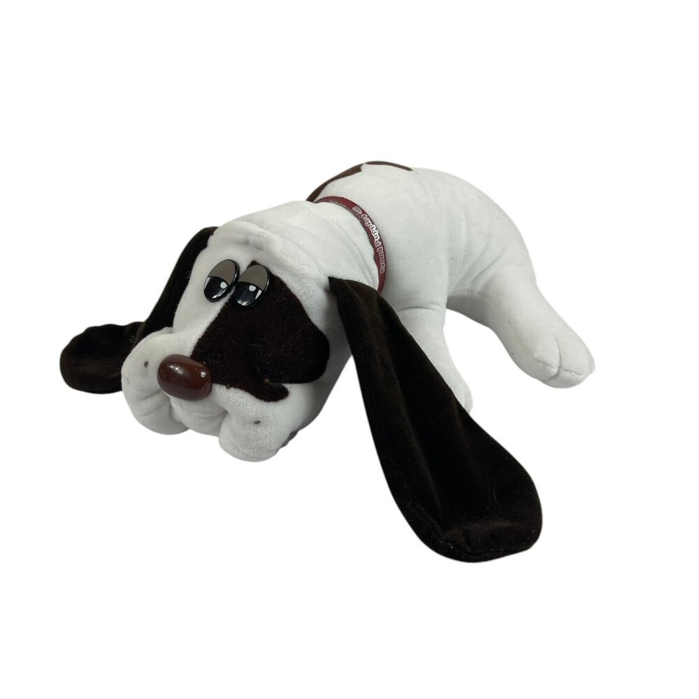 Tonka Pound Puppies Black White Dog Plush 13"‎ Stuffed Toy Lovey